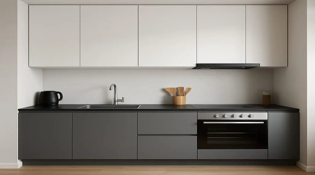 Flat Cabinets In A Modern Kitchen